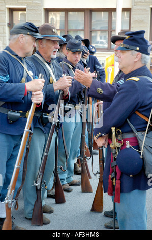 La guerra civile americana Unione soldati Foto Stock