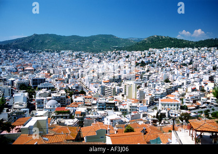 Kavala capitale della provincia di Kavala Grecia Macedonia UE Unione europea EUROPA Foto Stock