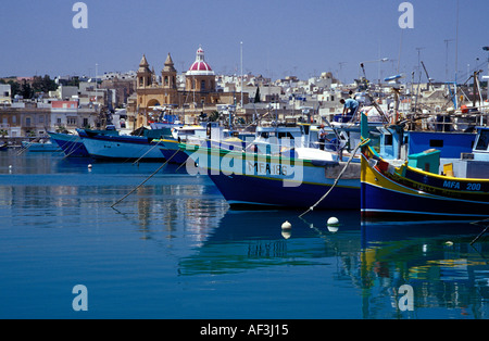 Marsaxlokk Marina Malta Foto Stock