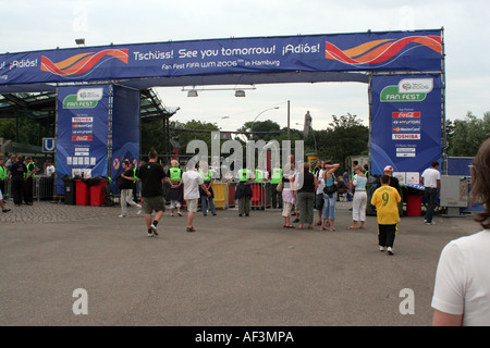 FIFA 2006 ad Amburgo in Germania. Fan Fest. Ingresso Foto Stock