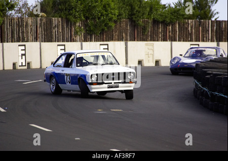 Ford Escort Classic Street Racing Dunedin Isola del Sud della Nuova Zelanda Foto Stock