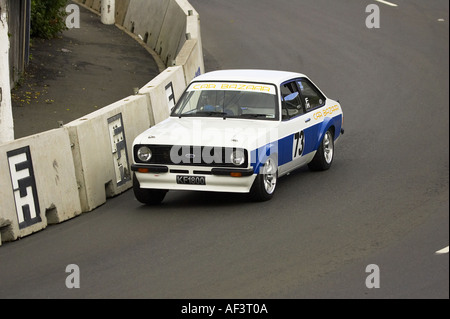 Ford Escort Classic Street Racing Dunedin Isola del Sud della Nuova Zelanda Foto Stock