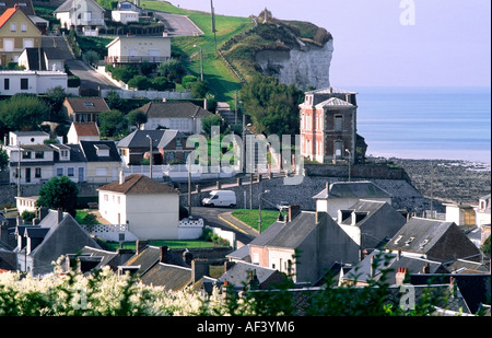 Vista di Ault La Somme Picardia Francia Foto Stock