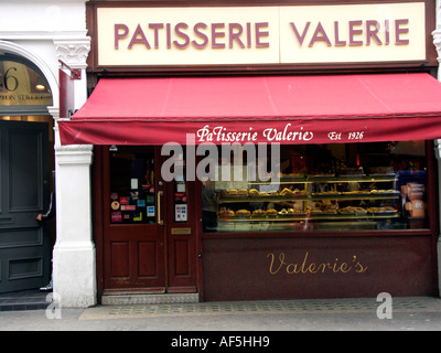 Patisserie Valerie panificio Old Compton street west end di Londra Inghilterra Foto Stock