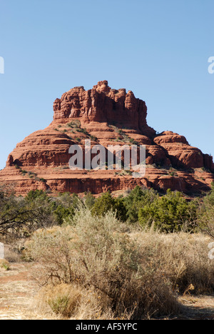 Bell Rock, roccia sedimentaria formazione nella Red Rock Country, Coconino National Forest, vicino a Sedona, in Arizona Foto Stock