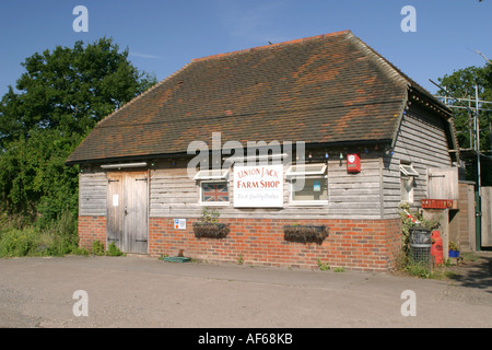 Unione Jack Farm Shop Cowfold West Sussex Regno Unito Foto Stock