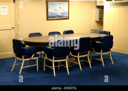 USS New Jersey Museum, Admiral's sala riunioni. Foto Stock