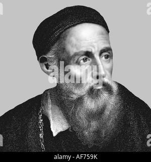 Tiziano c1488 1576 pittore italiano incisione Foto Stock