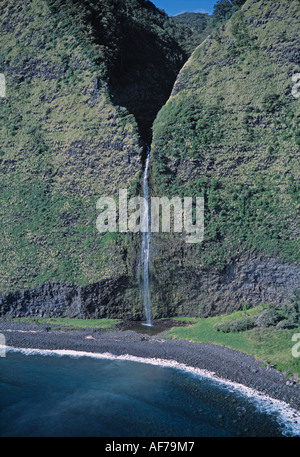 Hawaii. Kohala cascata costiere. Foto Stock