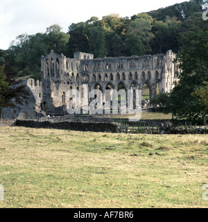 Regno Unito. Inghilterra. North York Moors. Rovine dell'abbazia di Rievaulx. Foto Stock