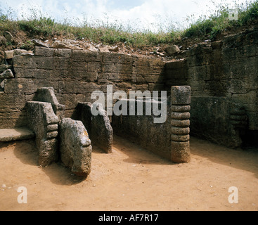 Geografia / viaggi, Italia, Toscana, Populonia, exavation archeologico, storico, Etruschi, circa 9 - 1° secolo a.c. rovina, cucciolo Foto Stock