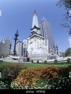 Soldati marinai monumento fontana (©BRUNO Schmitz 1888) Monument Circle Indianapolis in Indiana USA Foto Stock