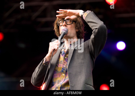 Jarvis effettuando in corrispondenza di Connect Music Festival in Scozia Foto Stock