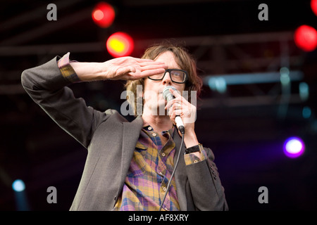 Jarvis effettuando in corrispondenza di Connect Music Festival in Scozia Foto Stock