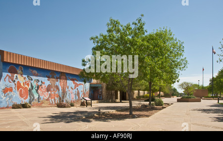 Texas El Paso Chamizal National Memorial murale Nuestra Herencia da Carlos Flores Foto Stock