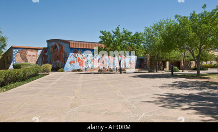 Texas El Paso Chamizal National Memorial murale Nuestra Herencia da Carlos Flores Foto Stock