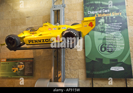 Texas Midland bacino Permiano Museo del Petrolio Chaparral Gallery road racing cars progettato da Jim Hall circa 1960 s thru 1980 s Foto Stock