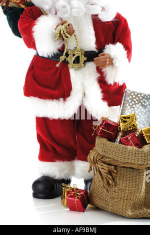Babbo Natale Figurine con presenta Foto Stock