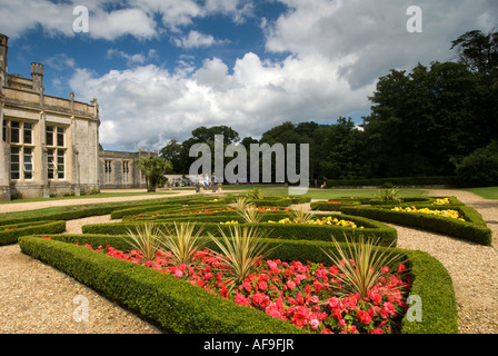 Highcliffe castle e giardini, Dorset, Regno Unito Foto Stock