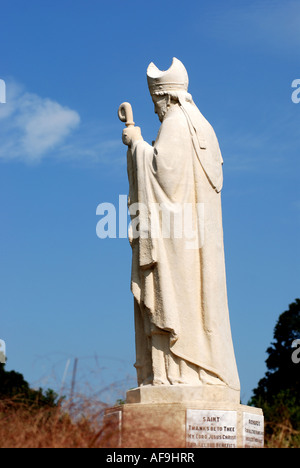 San Richard statua in vigne Park, DROITWICH, WORCESTERSHIRE, England, Regno Unito Foto Stock