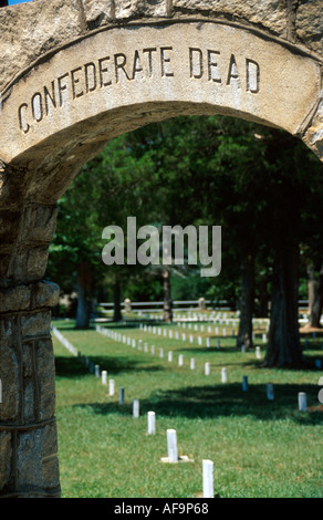 Georgia Peach state, Clayton County Jonesboro Confederate Cemetery 1000 Civil War, Union, Blue, Grey, Soldiers sepolto qui GA020, GA020 Foto Stock