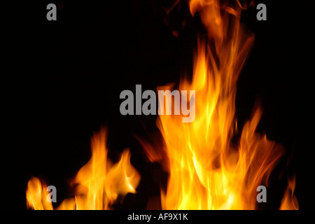 Fiamme del fuoco Foto Stock