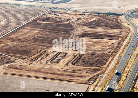 Vista aerea di un sito in costruzione per un regionali centro di shopping in Casa Grande Arizona Foto Stock