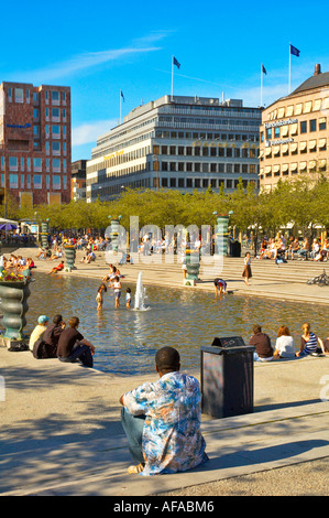 Kungsträdgården nel centro di Stoccolma Svezia UE Foto Stock