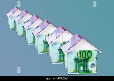 Case di banconote Foto Stock