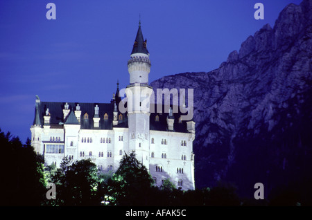 Fotografia di viaggio Germania Schloss castello Neuschwanstein tra Fussen e Schwangau Foto Stock