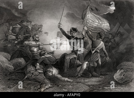 Major Dix alla battaglia di Buena Vista, 1847, durante la guerra messicano-americana. Foto Stock