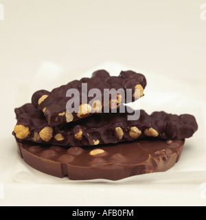 Il cioccolato alle nocciole, close-up Foto Stock