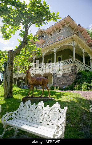 1860 Italiano in stile Villa Casa di industriale filantropo railroad magnate baron Asa Packer in Jim Thorpe Pennsylvania Foto Stock