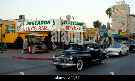 Colorate strade di Ensenada Baja California Messico Foto Stock