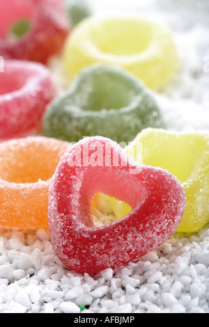 Cuori della gelatina Foto Stock