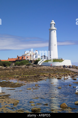 'St Marys Lighthouse' 'Whitley Bay' 'Tyne and Wear' Inghilterra Foto Stock