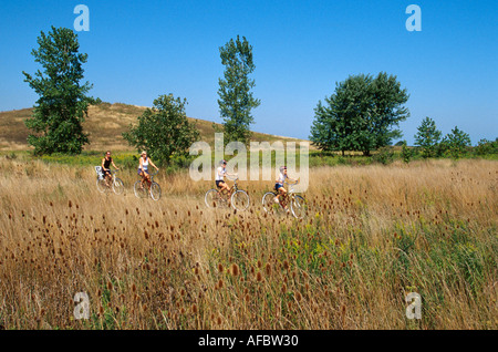 Toledo, Ohio, Maumee Bay Water state Park, terreno pubblico, attività ricreative, natura, naturale, natura, naturale, paesaggio, campagna, panoramica, percorso in bicicletta presso il lago Erie, visitatore Foto Stock