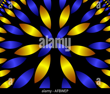 Abstract frattale che assomiglia a una fantasia daisy Foto Stock