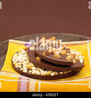 Il cioccolato alle nocciole, Close-up Foto Stock