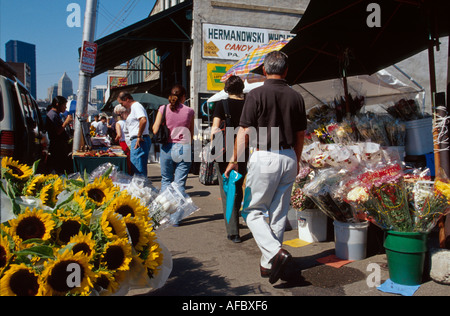 Pennsylvania,PA,Mid Atlantic,Quaker state,Allegheny County,Pittsburgh,Strip District Penn Avenue Street,Sidewalk flower,vendor vendor vendor sell sel Foto Stock