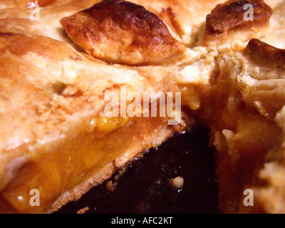 '^torta di pesche cotte in un "ghisa" ^padella' Foto Stock