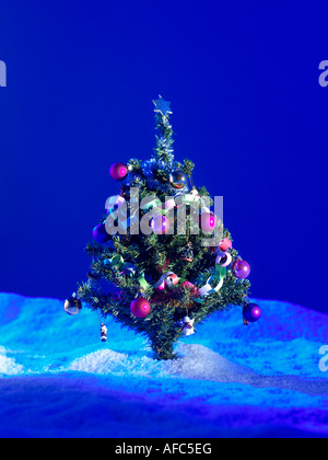 Modello di piccole dimensioni di un albero di Natale Foto Stock