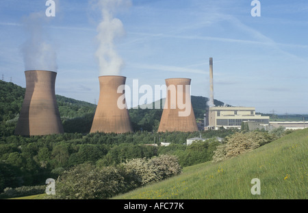 Buildwas di centrali elettriche a carbone da hillside Foto Stock