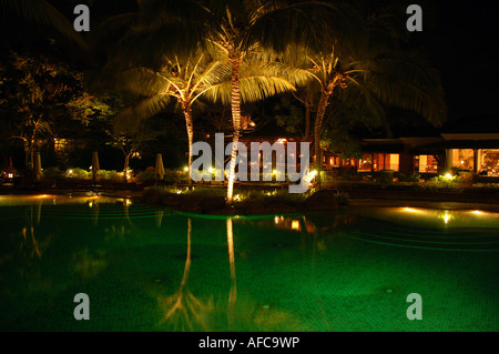 Piscina presso il Park Hyatt resort, Goa, India Foto Stock