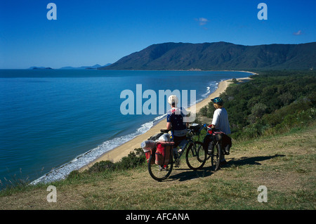 I ciclisti a Rex Lookout, vicino a Cairns, Queensland Australia Foto Stock