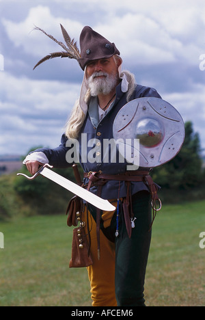 Xv secolo l'uomo, Old Sarum, Salisbury Wiltshire, Inghilterra Foto Stock