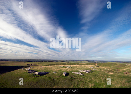 Arbor bassa Henge cerchio di pietra Foto Stock