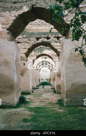 Geografia / viaggio, Marocco, Meknes, monumenti, loft stock, negozio, potere 17th secolo a piedi con camere , Foto Stock