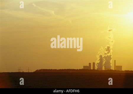 Centrali elettriche a carbone NiederaussernW Germania Foto Stock
