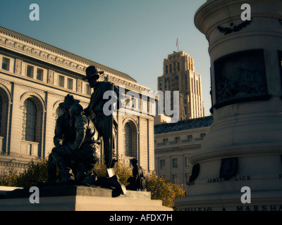 I Pionieri monumento (1894). Il Civic Center di San Francisco. Lo Stato della California. Stati Uniti d'America. Foto Stock